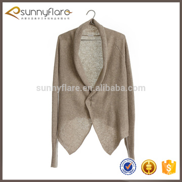 Wholesale pure cashmere knitted women cardigan coat